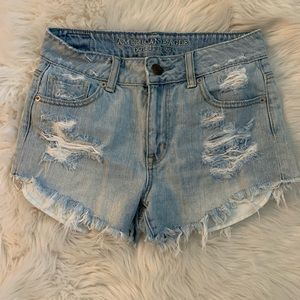 American Eagle distressed jean shorts